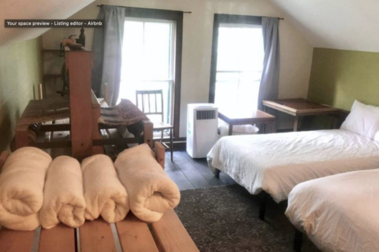 a vaulted vacation vista room